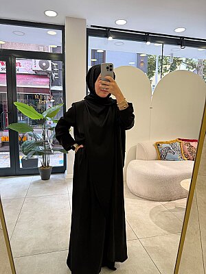 Elenore Krep Şal Kap Pantolonlu Takım  - 7