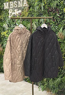Kapitone Kapşonlu Mont 35424