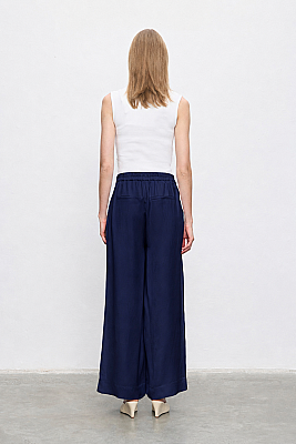 NEVA LYOCELL PANTOLON LACİVERT (1)