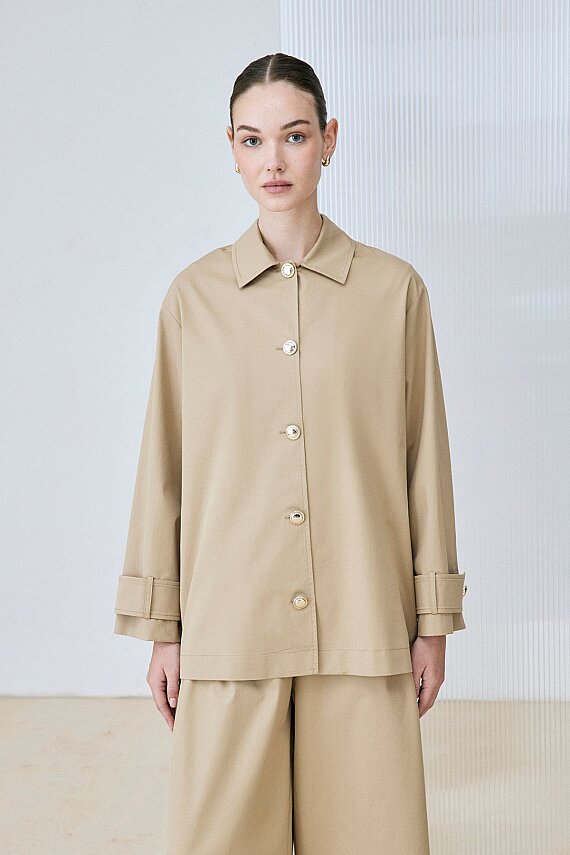 SANDA GOLD DÜĞMELİ CEKET PANTOLON TAKIM CAMEL - 2