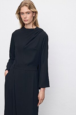 Silver Şal Detaylı Krep Pantolonlu Takım  - 3